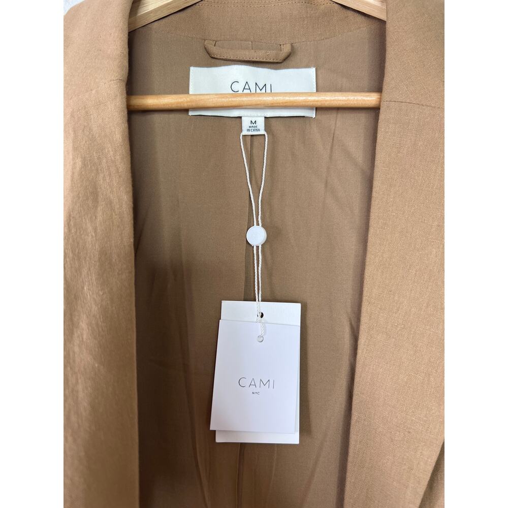 NWT Cami NYC Owen Linen Long Sleeves Blazer Women's Butterscotch Size: Medium - Picture 4 of 7